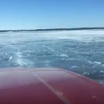 Truck Plunges Through Lake Winnipeg Ice (Video)