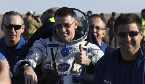 Three International Space Station crew members return to Earth