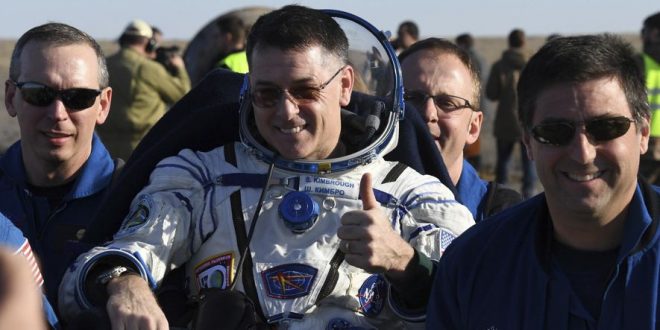 Three International Space Station crew members return to Earth
