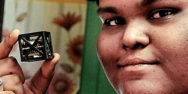 Indian teen Rifath Shaarook Builds World’s Smallest Satellite Using 3D Printing Indian teen Rifath Shaarook Builds World’s Smallest Satellite Using 3D Printing