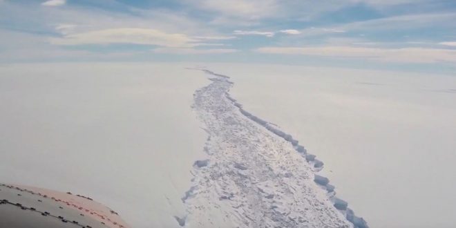 Massive Antarctica iceberg on the brink of breaking off, Report