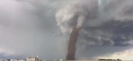 Video shows tornado approaching a highway in Alberta