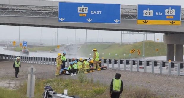 Man killed in single vehicle crash on Highway 407