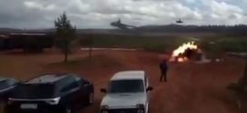 Russian helicopter fires on spectators at drills (Video)