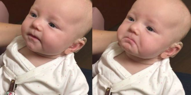 Baby Who Is Deaf Has Incredible Reaction to Hearing Her Mom (Video)