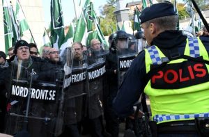 Fifty arrests during a march of neo-nazi in Sweden