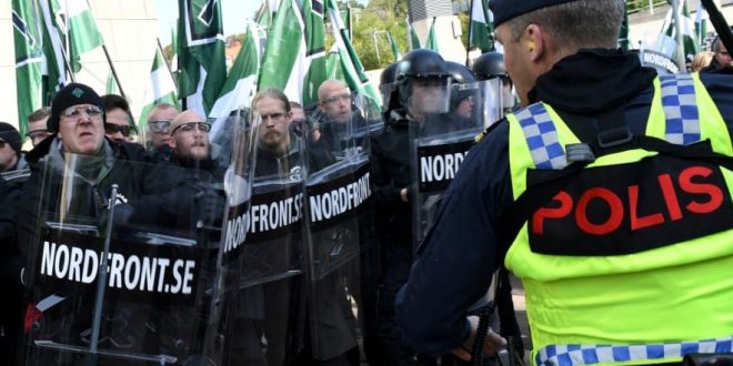 Fifty arrests during a march of neo-nazi in Sweden