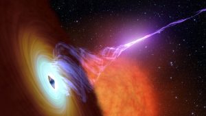 Astronomers penetrate mystery of raging black hole beams