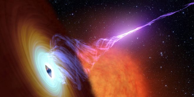 Astronomers penetrate mystery of raging black hole beams